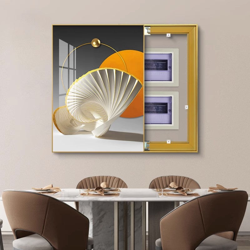 Light luxury vertical meter box decorative painting Modern simple distribution box Weak current box Electric switch box decoration blocking hanging painting