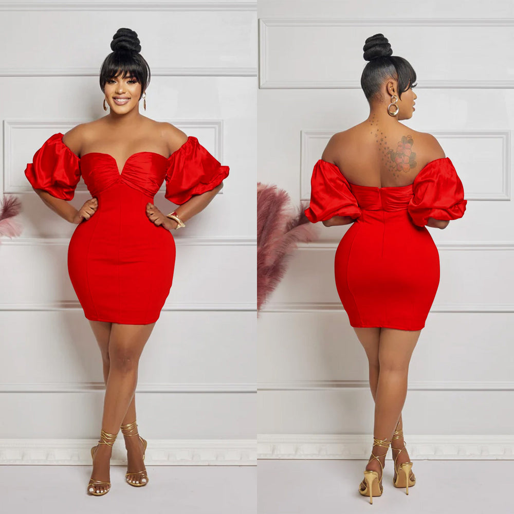 C6720 cross-border   fashion women's solid color short sleeve ruched backless mini dress