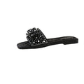 Plus size women's slides for export -  summer new arrivals: european & american fashion rhinestone flat one-strap sandals