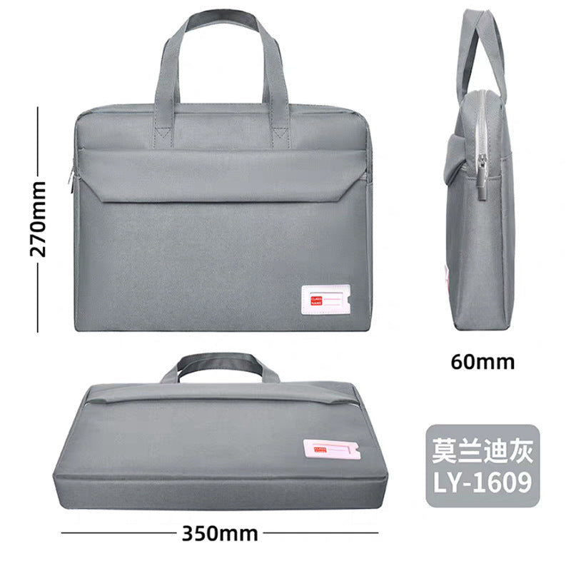 Student tutoring bag canvas laptop backpack tote document bag conference printed material bag large capacity waterproof briefcase
