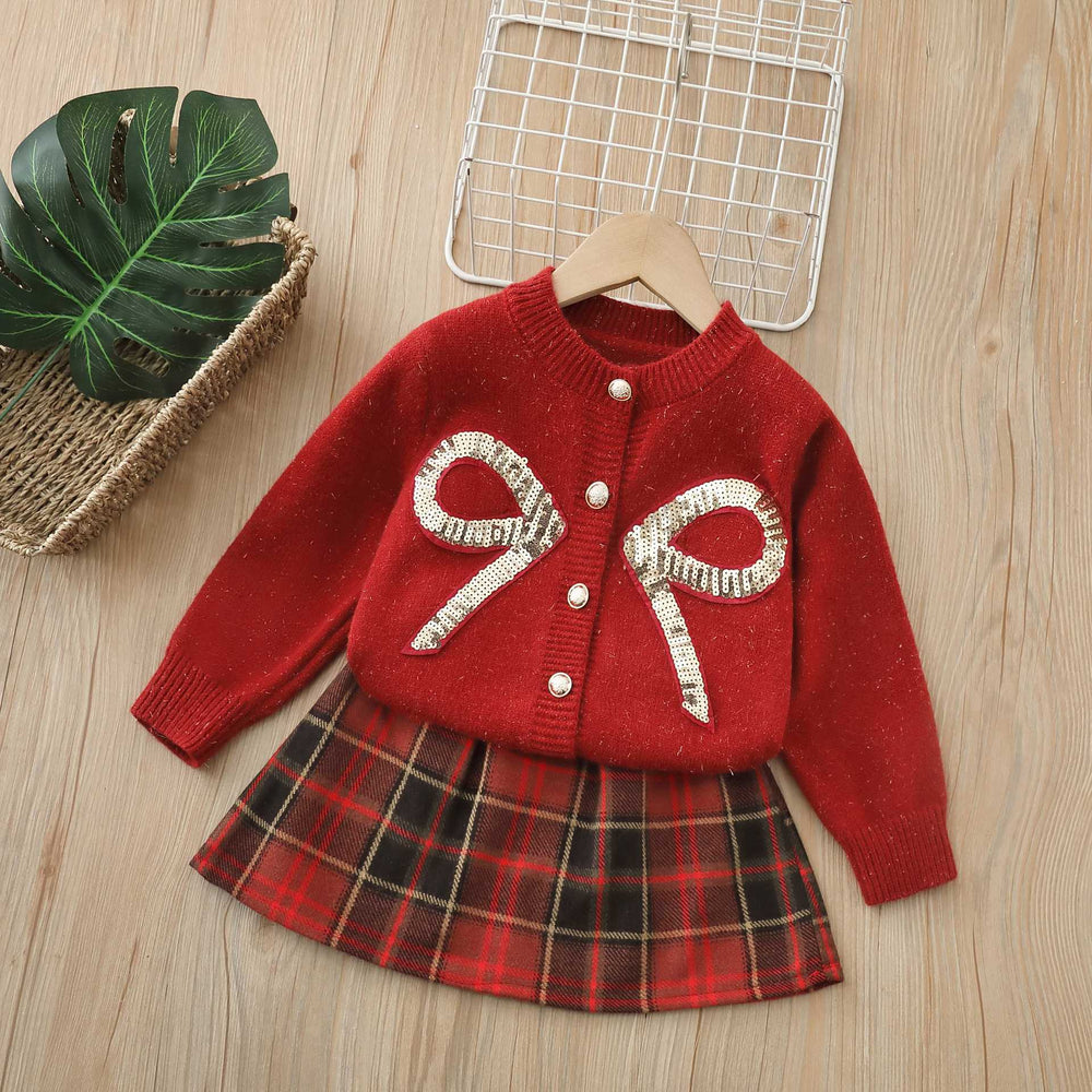 fall/winter new girls' sweater and tutu skirt set - handmade floral knit puffy skirt outfit for little girls