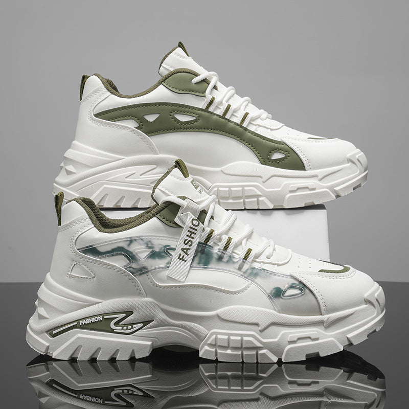Authentic 2026 spring new arrival: stylish and breathable dad sneakers for students - versatile leather athletic shoes for work and casual wear
