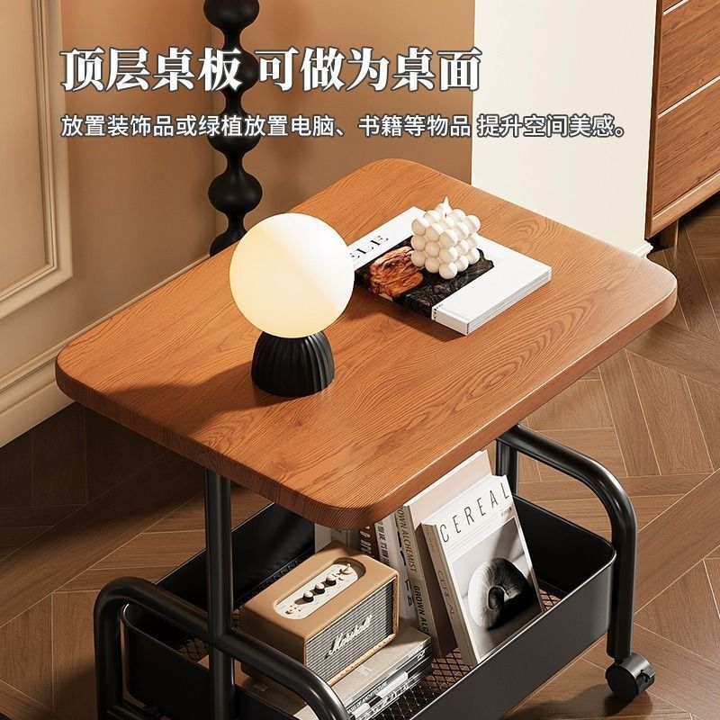 Courtyard ornaments, living room sofa side table, creative trolley storage, movable wheeled tea table, for home bedroom courtyard ornaments