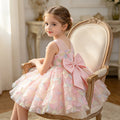 Export style baby girl dress birthday first birthday stereoembroider flower kidsdressin stock wholesale new arrival