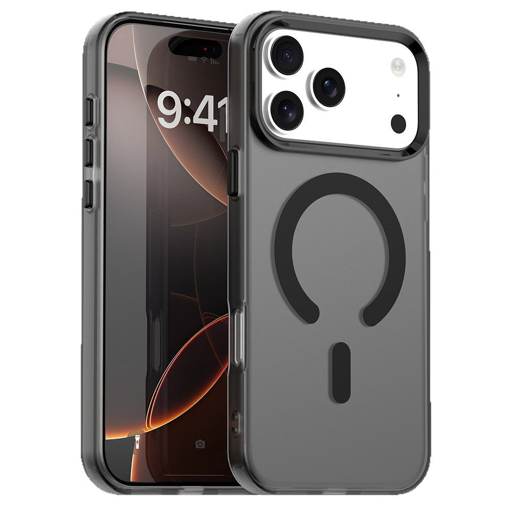 Double-layer imd candy color magnetic suction suitable for iphone17promax mobile phone case apple 15/14 frosted anti-fall case