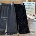 Girls' autumn new arrivals: comfortable, loose-fit casual pants - stylish polka dot straight-leg trousers for little girls, korean fashion long pants, trendy style