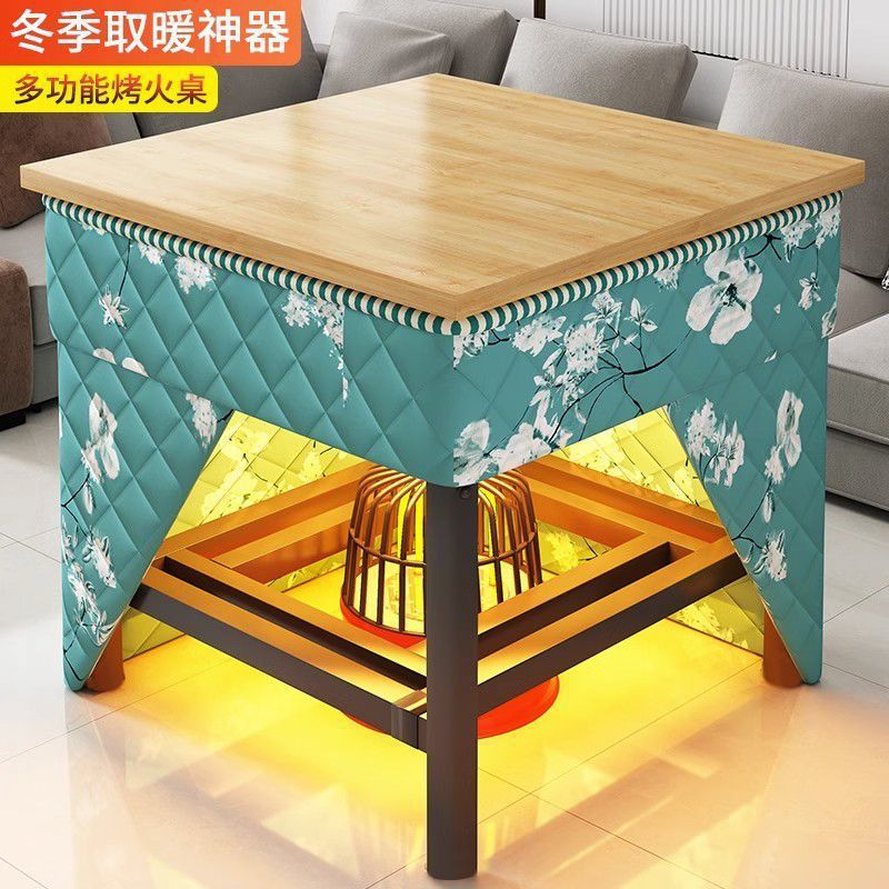Fire table for homefoldable fire rack winter heating table chess and card heating table foldable multifunctional dining table