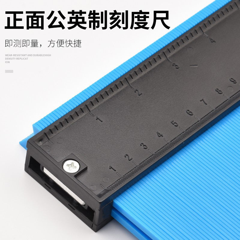 Multi-functional profile gauge for arching, mold taking, contouring, and measuring: ideal for plaster lines, decorative arcs, tile installation, and irregular woodworking