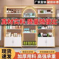 Multifunctional live streaming backdrop display cabinet, cosmetics display rack, freestanding floor display, handbag, nail art, and beauty product showcase