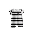 Baby boy short-sleeve romper - summer outfit, super cute & stylish, newborn infant summer striped outfit for outdoor wear
