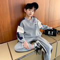 Boys' spring outfit set - two-piece,  new spring/autumn collection, stylish kids' hoodie and tracksuit, trendy spring/autumn apparel