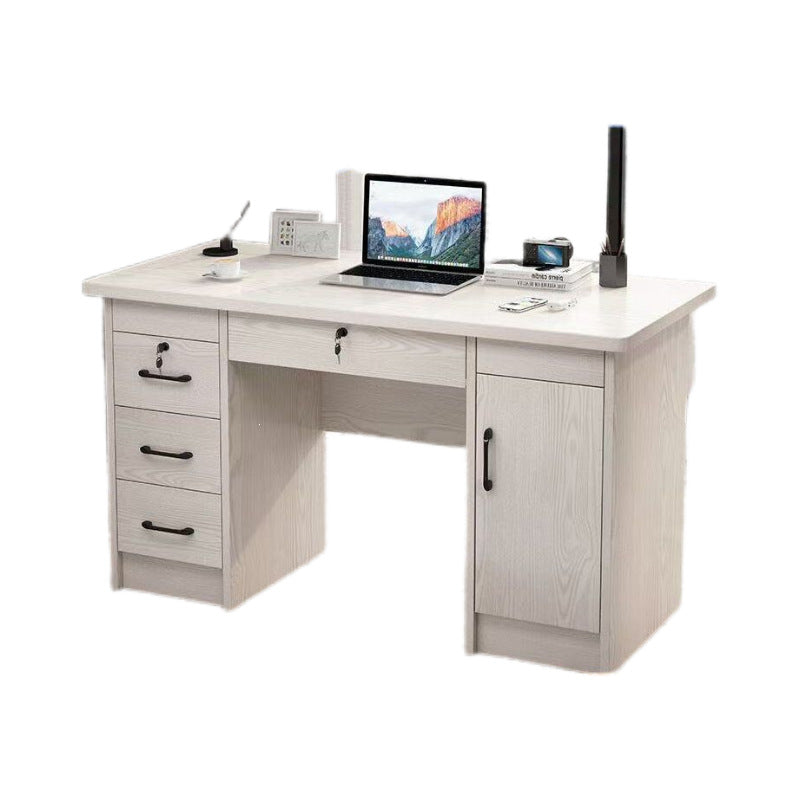 Solid wood eco-friendly desktop computer desk - office desk, small apartment home use, drawer bedroom desk, student table, writing desk