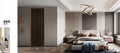Paint-free solid cross-border aluminum wood door bedroom door entrance door hotel door wooden door swing single door solid wood composite light luxury
