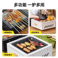 For homecamping style courtyard barbecue grill outdoor portable charcoal barbecue grill square fire pit for cooking tea camping fire pit