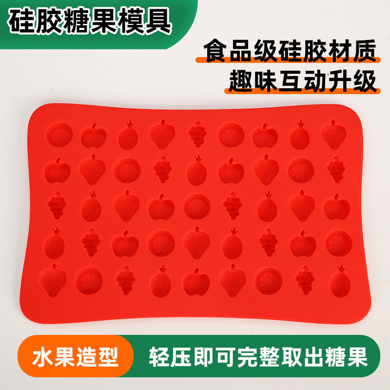 Food grade fruit modeling QQ sugar silicone mold jelly dessert baking tool high temperature resistant silicone candy mold