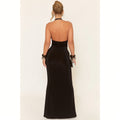 new arrival: hot-selling cross-border  deep v halter neck maxi dress - elegant, high-quality, and premium feel