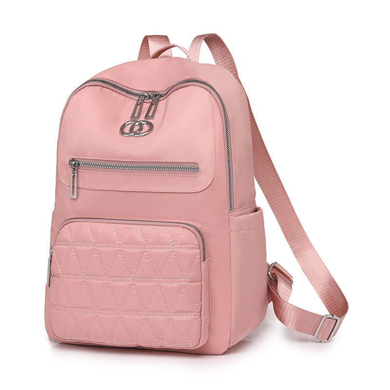Nylon backpack women's Korean version fashion versatile schoolbag light travel backpack trend school commute large capacity