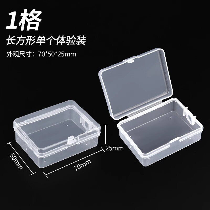 Transparent parts box electronic components clear thickened plastic storage small screws accessories durable tool organizer