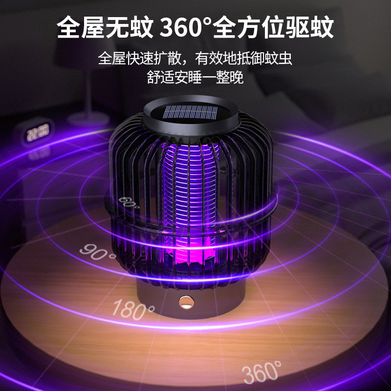 solar mosquito killer lamp usb rechargeable mosquito killer electric shock indoor household mosquito repellent outdoor fly killer dropshipping