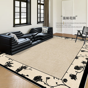 Gentle garden living room carpet frenchcasualaccessible luxuryclassy waterproof and stain-resistant sofa coffee table blanket for home floor mat