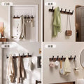 Walnut door back hook strong adhesive punch-free strong load-bearing storage rack hook entrance clothes hanger storage