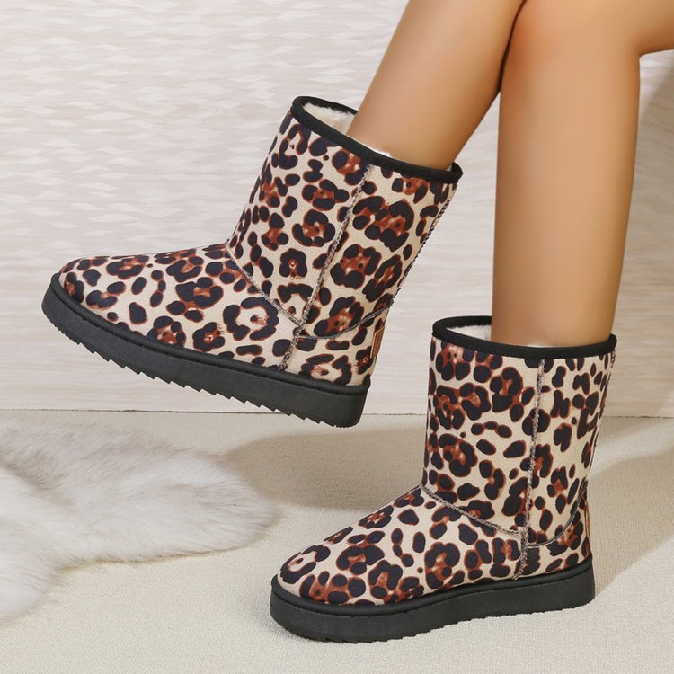 winter new arrivals: plus size leopard print snow boots, sizes 36-42. wholesale available, dropshipping to  &