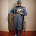 e-commerce  men's plus-size fashion business embroidered three-piece suit  african men's plus-size clothing