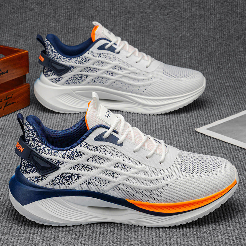 Running shoes for men - summer 2026 new collection: athletic mesh casual lightweight soft sole non-slip breathable flyknit trendy student sneakers