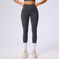 High-waisted shaping yoga leggings - designer style, slimming, butt-lifting, pocketed workout pants for women