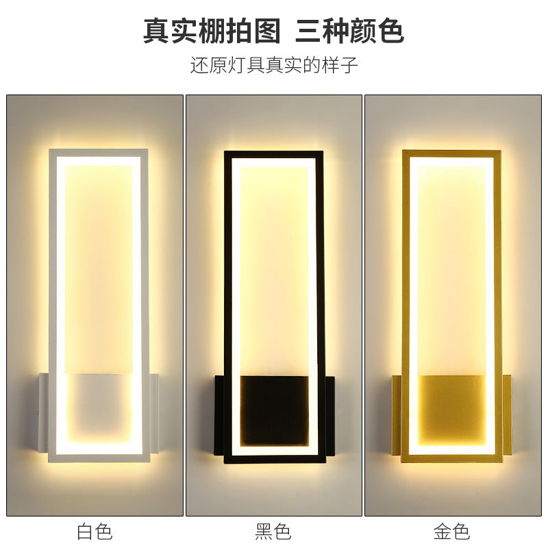 Wall lamp line bedroom bedside led modern simple stairs living room background wall wall wall lamp aisle corridor light luxury