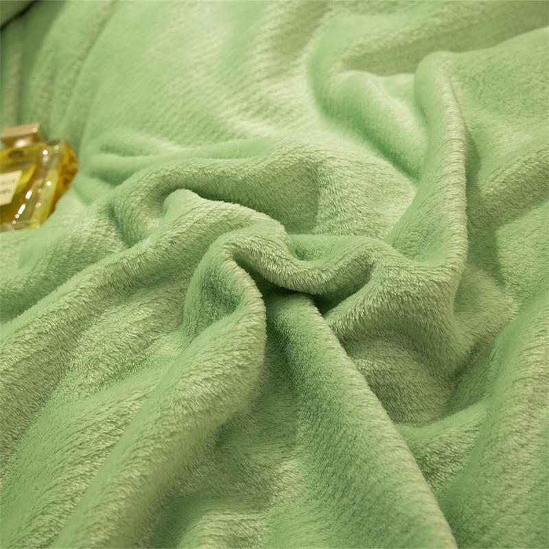Solid color milk fleece four-piece set, fleece wholesale coral fleece bedding, bed sheet quilt cover, flannel bed three-piece set, winter