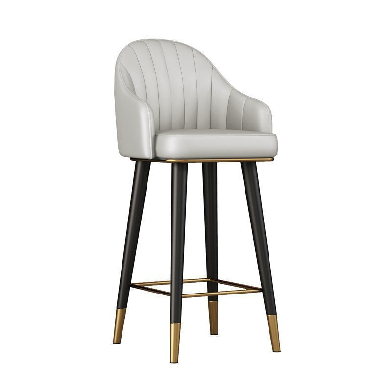 Accessible luxury bar chair front desk bar chair modern casual high stool bar chair for home comfortable sitting back chair