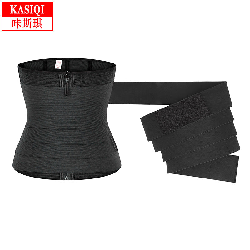 Detachable strap tight waistband abdominal belt sports shaping zipper waist clip waist support belt body shaping garment for women