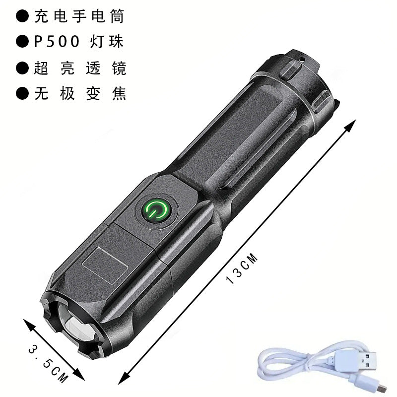 Four nuclear explosions bright flashlight strong light rechargeable 100,000 lumens strong light special forces outdoor multi-function led long-range shooting