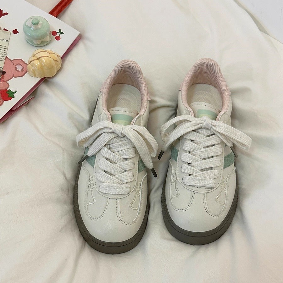 Flat white shoes 2026 summer niche styletrendy sneakers easiest for match sneakers niche stylek-style ins shoes for women new arrival