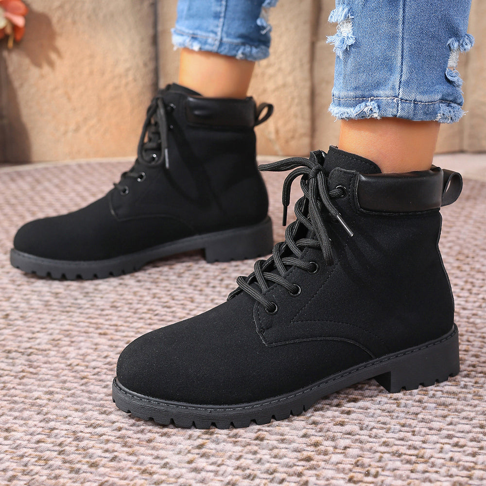 plus sizefashionfashionboots women's fall and winternew arrivalbritish style front tie back short bootsexportwholesale