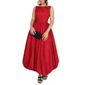 cross-border e-commerce women's fashion: european and american summer new arrivals - elegant, slim-fit, sleeveless solid color dress