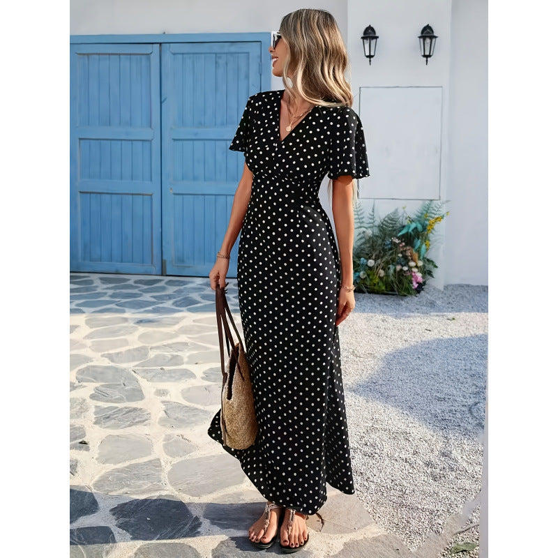 code new arrival  women's original garden of eden v neck short-sleeved silmdress