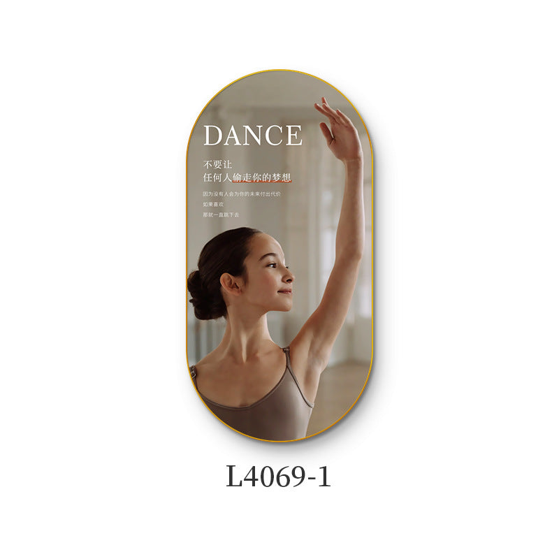 Ballet class wall decoration dance studio girls inspirational slogans poster hanging art school mural