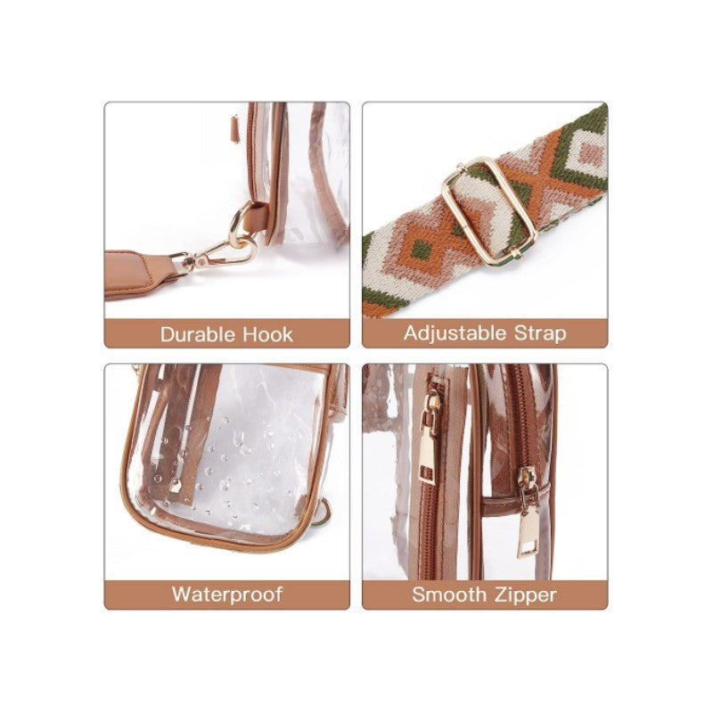 special 2024 new small shoulder bag transparent messenger bag lightweight and versatile women's small breast bag