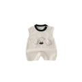 Summer lightweight newborn baby clothes sleeveless tank top romper cartoon crawling suit outerwear super cute puppy romper summer