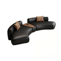 new luxury black semi-circular office sofa set - ideal for business meetings and reception areas