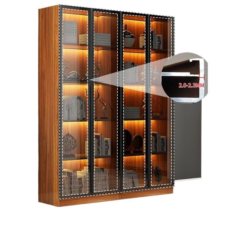 Casual glass door bookcase combination floor-standing display cabinet accessible luxury living room figure gundam storage wine cabinet