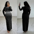 C7767 cross-border    new women's rhinestone bodycon dress luxury evening gown