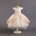 New arrivalin stock wholesale kids dress tail classy princess dress catwalk performance dress female baby dress