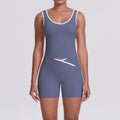 Cross high waist sports suit for women, tight-fitting, nude, contrast color, backless yoga clothes, outdoor running, quick-drying fitness suit