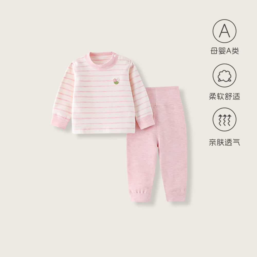Baby autumn clothes and long pants suit high waist comfortable velvet separatesheattechintimatesfall and winter home clothes infant pajamas wholesale