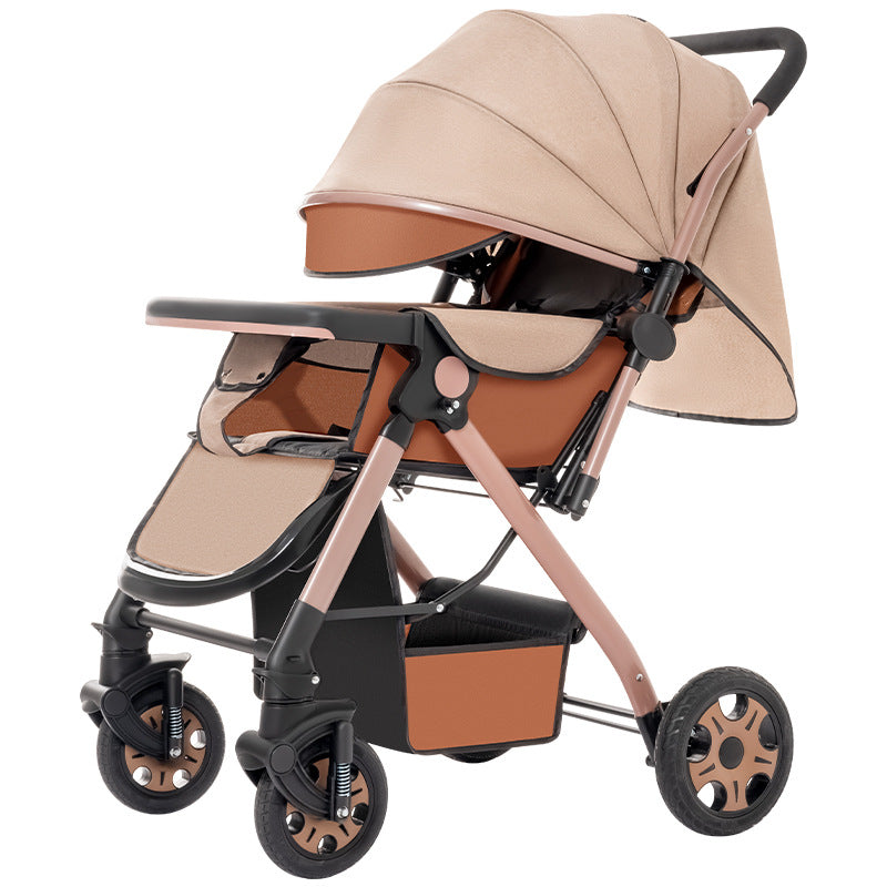 Two-way high-view baby stroller, sit or lie down, foldable, lightweight stroller, 0-3 years old, male and female baby stroller