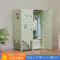 Simple wardrobe for home bedroom cabinet rental house simple folding assembly dormitory reinforced baby kids wardrobe cupboard