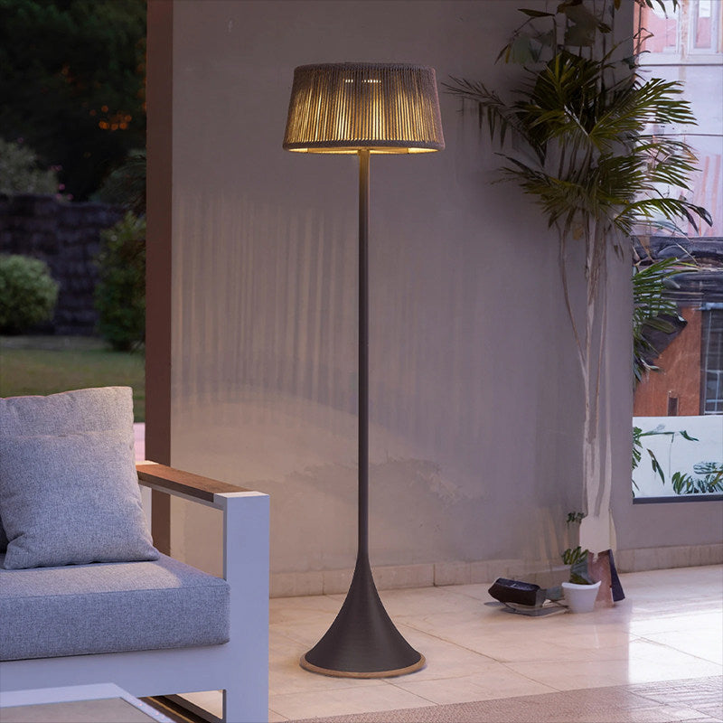 Outdoor waterproof floor lamp villa courtyard light terrace balcony light outdoor hand-woven lawn lamp bedroom table lamp